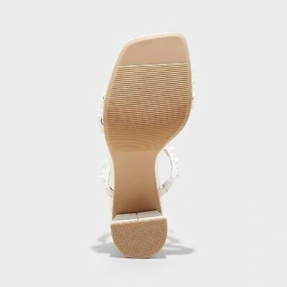 NEW A New Day™  Women's Stacy Mule Heels - Cream 11 - Picture 3 of 8